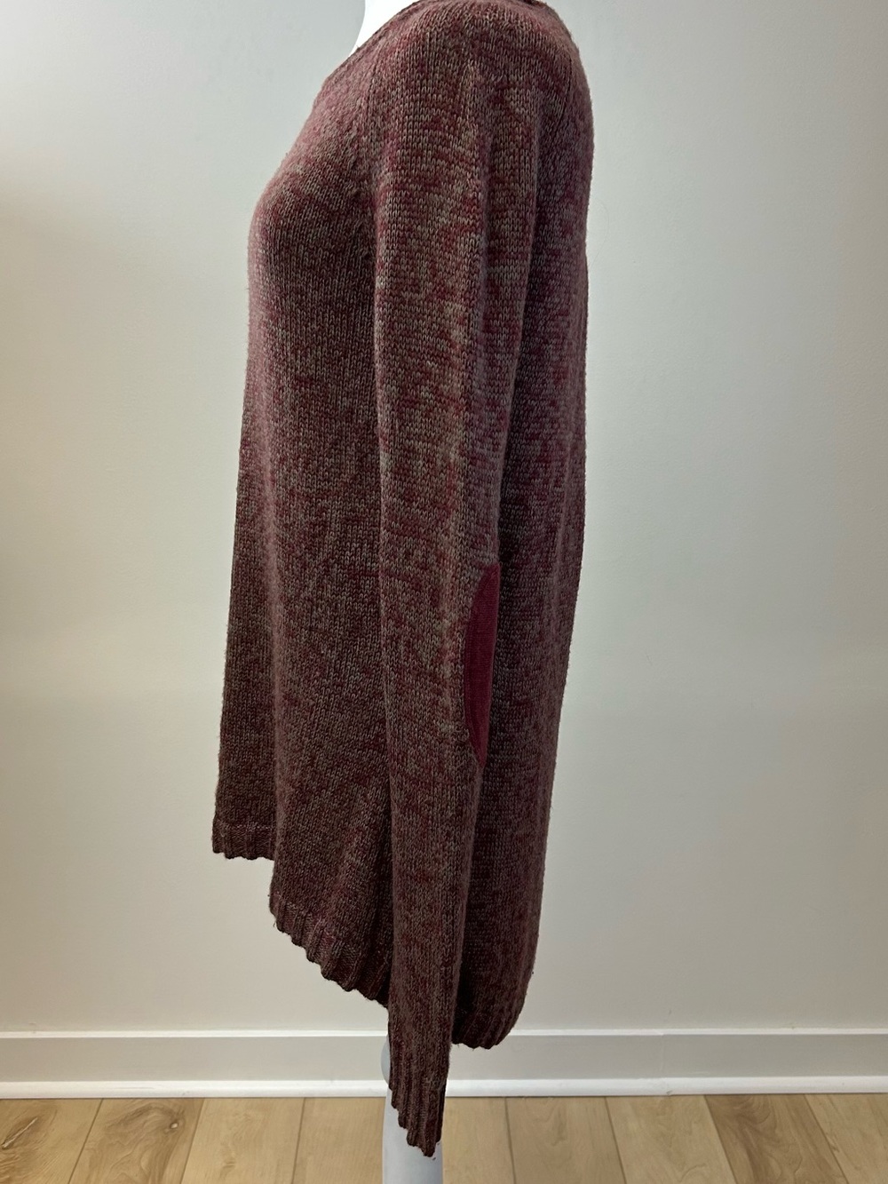 Toad & Co “Marlevelous Pullover” 100% Merino Wool Burgundy Marl Sweater Medium - Picture 4 of 13